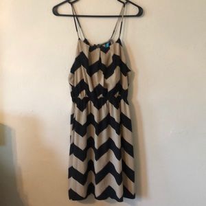 Black and Tan Chevron Dress Perfect for Wedding